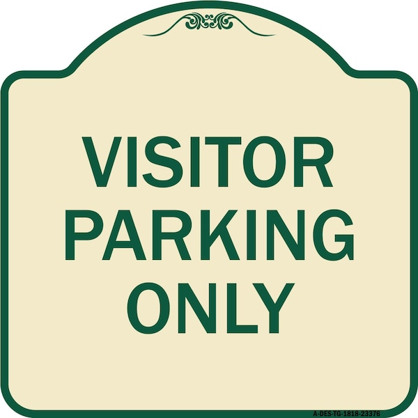 Parking Reserved Visitor Parking Heavy-Gauge Aluminum Architectural Sign, 18" x 18", TG-1818-23376